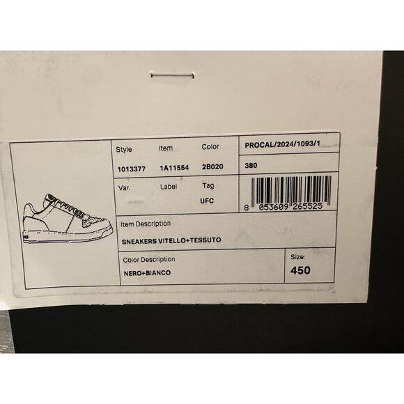 Versace Medusa Men’s Black/White Leather Sneakers 12 US (45) 1013377 IT NIB - Picture 16 of 16